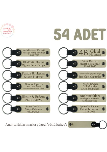 Sütlü Kahve, Söz ve Sözlenme Kutlamaları Için, Yeni Çiftlere Hediyelik Anahtarlık 54' Lü Set