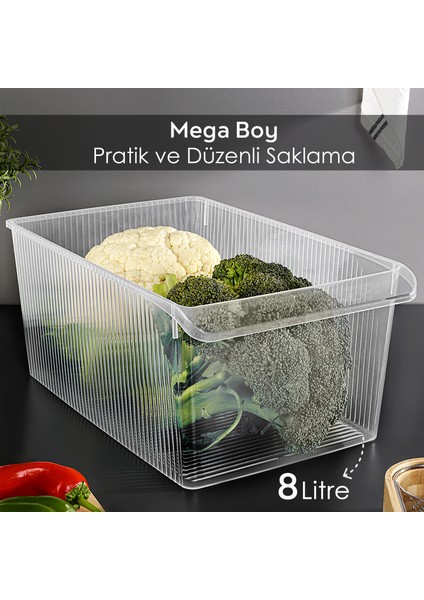5 Adet Dolap Içi Buzdolabı Düzenleyici - Buzdolabı Meyve Sebze Saklama Kabı Organizer Sepet 8 Litre fiyatları