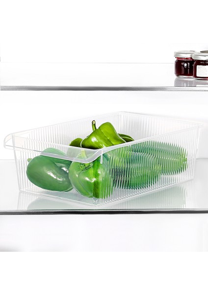 1 Adet Dolap Içi Buzdolabı Düzenleyici - Meyve Sebze Saklama Kabı Buzdolabı Organizer Sepet 6 Litre