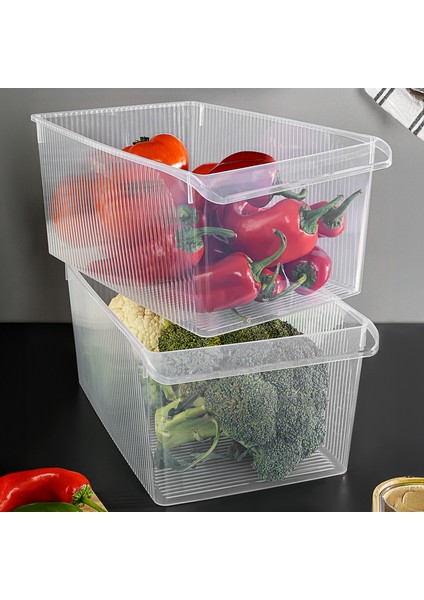 2 Adet Dolap Içi Buzdolabı Düzenleyici - Buzdolabı Meyve Sebze Saklama Kabı Organizer Sepet 8 Litre