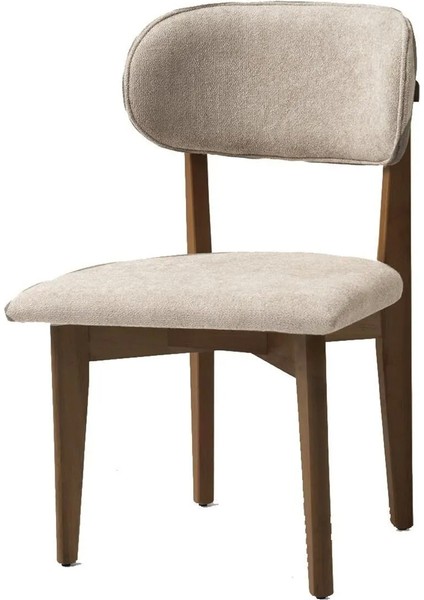 Nrgs Ahşap Gürgen Gövde Salon Balkon ve Mutfak Sandalyesi 1 Adet Ceviz