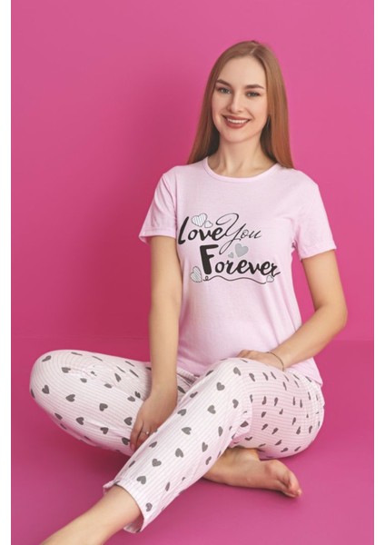 Dreamy Pamuklu Desenli Kısa Kollu Pijama Takımı fiyatları