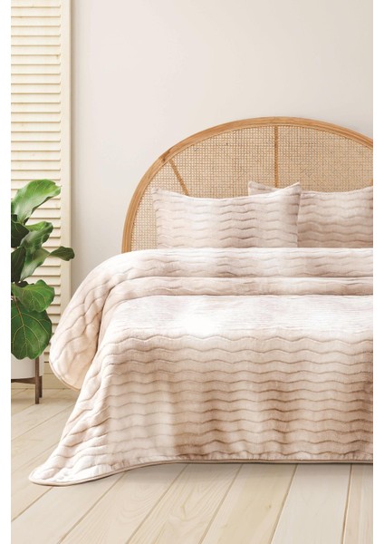 Dream Home Çift Kişilik Yumuşak Polar Battaniye Set Krem 220*240 fiyatları
