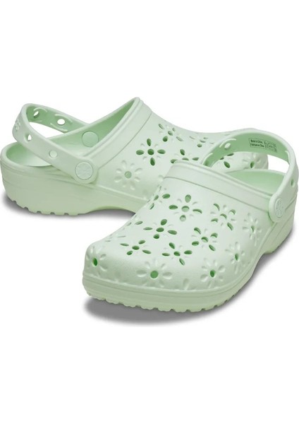 Classic Floral Cut Out Clog Kadın Terlik 210927 fırsatları