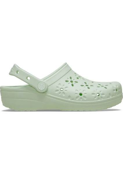 Classic Floral Cut Out Clog Kadın Terlik 210927