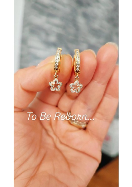 Çelik Zirkon Taşlı Kız Çocugu/bebek Küpesi Yonca Model indirimleri