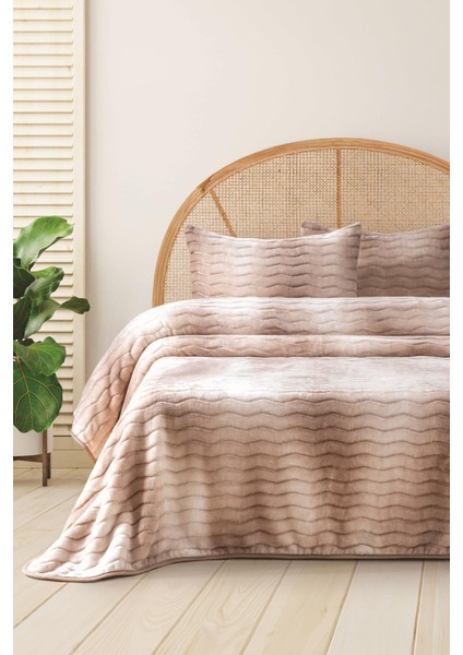 Dream Home Çift Kişilik Yumuşak Polar Battaniye Set Bej 220*240 fiyatları