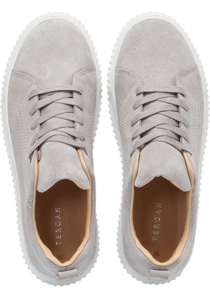 Siyah Süet Deri Kadın Sneaker - K25I1AY68022-A01