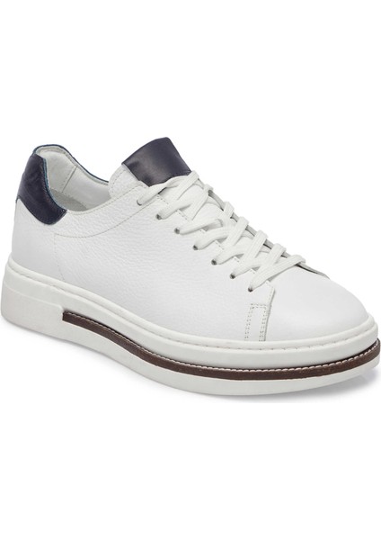 Beyaz Hakiki Deri Erkek Sneaker - E24I1AY56707-B69