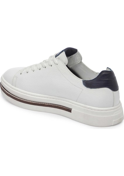 Beyaz Hakiki Deri Erkek Sneaker - E24I1AY56707-B69
