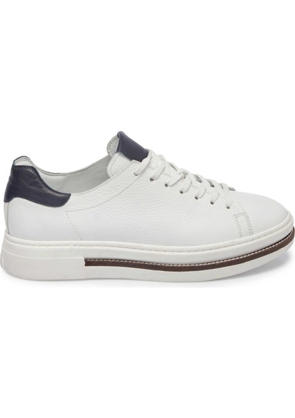 Beyaz Hakiki Deri Erkek Sneaker - E24I1AY56707-B69