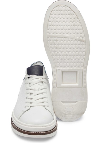 Beyaz Hakiki Deri Erkek Sneaker - E24I1AY56707-B69