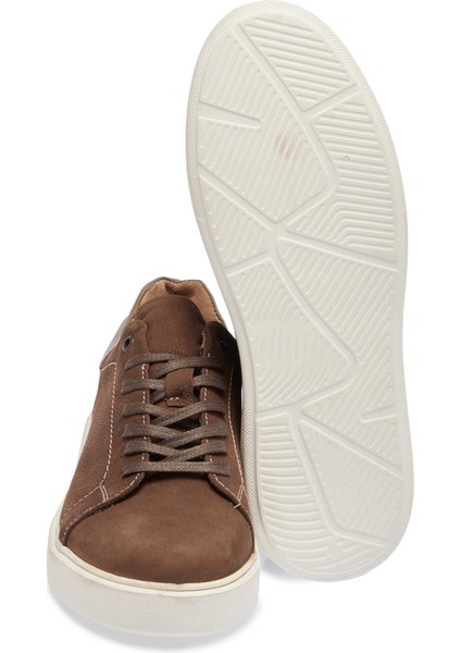 Vizon Hakiki Nubuk Deri Erkek Sneaker - E24I1AY56902-A65 fırsatları