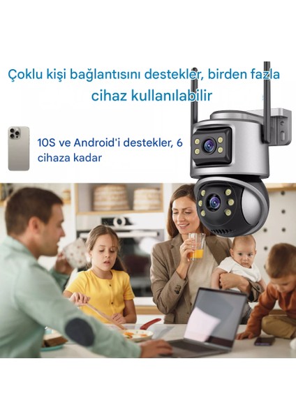 Ip Wıfı Kablosuz Kamera Dış Mekan Cctv Ptz Akıllı Ev Güvenlik Ir Kamera Çift Lens Hd fırsatları