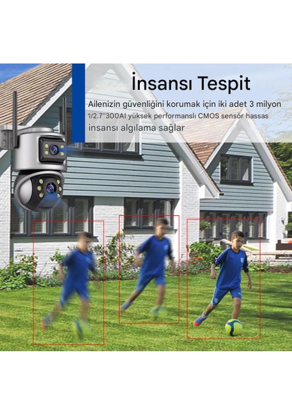 Ip Wıfı Kablosuz Kamera Dış Mekan Cctv Ptz Akıllı Ev Güvenlik Ir Kamera Çift Lens Hd indirimleri