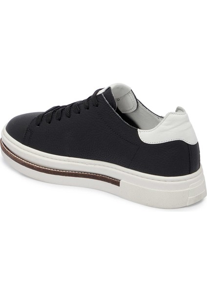 Siyah Hakiki Deri Erkek Sneaker - E24I1AY56707-A41