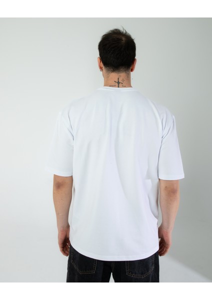 Oversıze Unisex Baskılı T-Shırt Guns N' roses Whıte modelleri