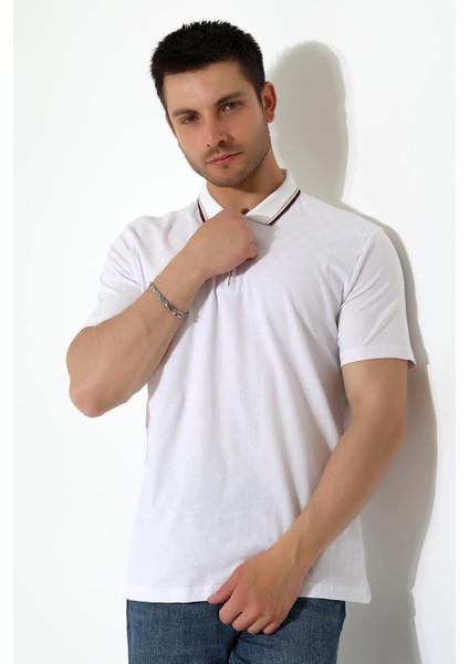 Erkek Polo Yaka Düz Renk Pamuklu Triko Kısa Kol T-Shirt indirimleri