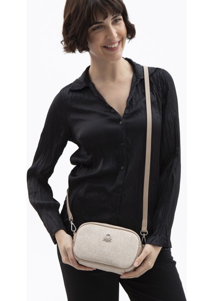 United Colors Of Benetton Kadın Çapraz Çanta BNT 1537 - Bej