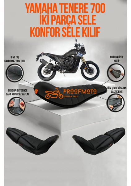 Yamaha Tenere 700 (Iki Parça Sele) Konfor Sele Kılıf