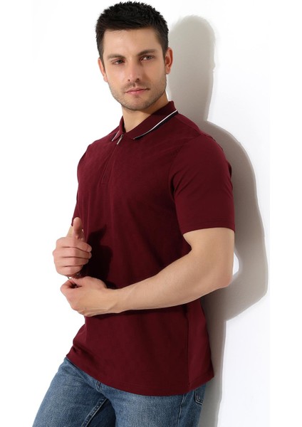 Erkek Polo Yaka Düz Renk Pamuklu Triko Kısa Kol T-Shirt fiyatları