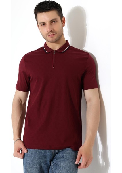 Erkek Polo Yaka Düz Renk Pamuklu Triko Kısa Kol T-Shirt indirimleri