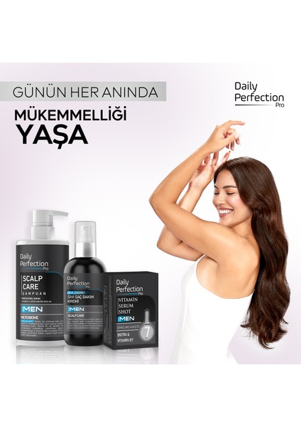 Scalp Care Saç Bakım Seti Erkeklere Özel (Şampuan-Şekillendirici Sıvı Saç Bakım Kremi-Vitamin Shot)