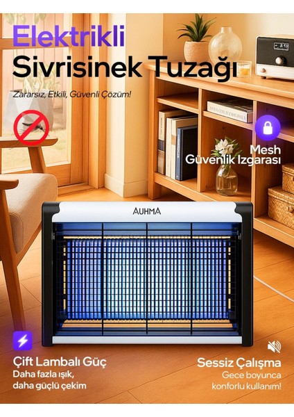 Elektrikli Uv Sinek Öldürücü Zincirli Askılı Sinek Tuzağı Elektrikli Sivrisinek Kovucu
