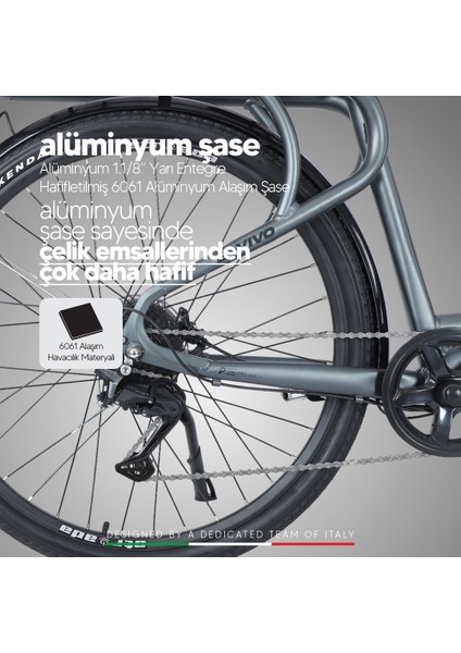 Strada Cycles E-Vivo Gizli Batarya Hidrolik Fren 28 Jant Elektrikli Şehir Bisikleti
