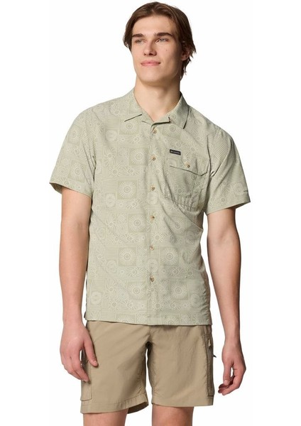 Tech Trail Utility Printed Woven Erkek Kısa Kollu Gömlek