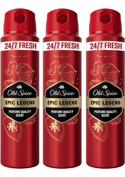 Epic Legend Erkek Sprey Vücut Deodorantı 150 ml x 3 Adet fiyatları
