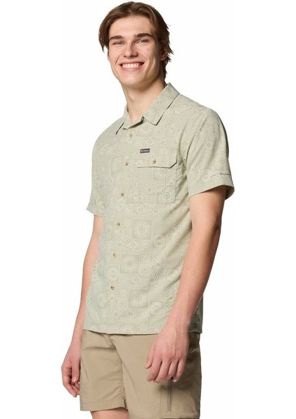 Tech Trail Utility Printed Woven Erkek Kısa Kollu Gömlek modelleri
