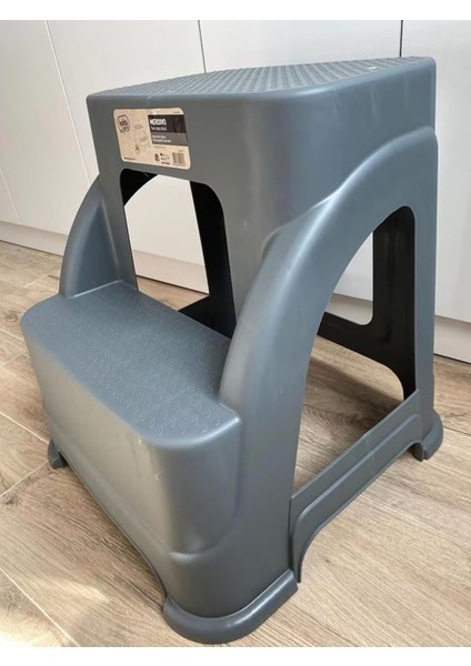 Merdivo Iki Basamaklı Büyük Boy Kaymaz Tabure - 120 Kg'a Kadar Taşıma Kapasitesi - Kaliteli Plastik modelleri