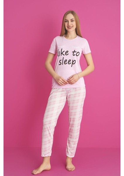 Dreamy Pamuklu Desenli Kısa Kollu Pijama Takımı