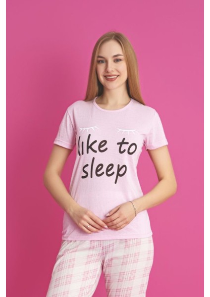 Dreamy Pamuklu Desenli Kısa Kollu Pijama Takımı