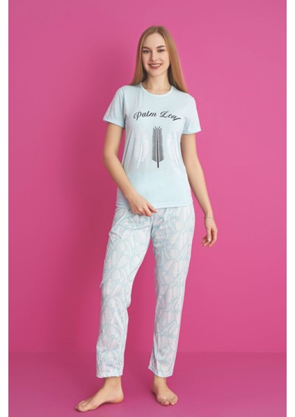 Dreamy Pamuklu Desenli Kısa Kollu Pijama Takımı