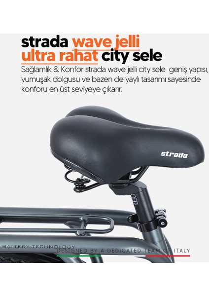Strada Cycles E-Vivo Gizli Batarya Hidrolik Fren 28 Jant Elektrikli Şehir Bisikleti