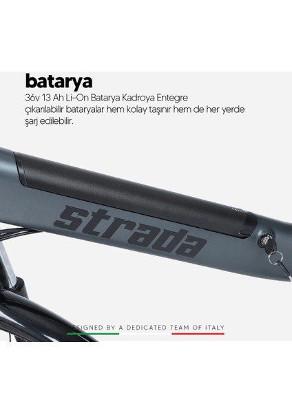 Strada Cycles E-Vivo Gizli Batarya Hidrolik Fren 28 Jant Elektrikli Şehir Bisikleti