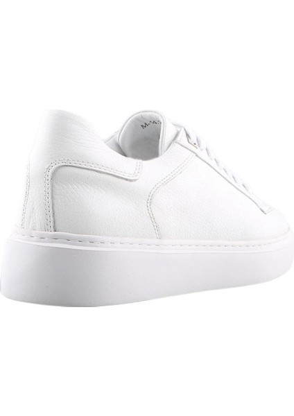 Beyaz Deri Bağcıklı Günlük Sneaker Ayakkabı fiyatları