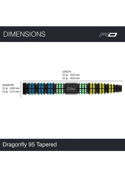 Dragonfly 95 Black Tapered % 95 Tungsten Çelik Uçlu Dart Oku modelleri