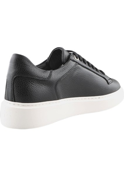Siyah Beyaz Deri Bağcıklı Günlük Sneaker Ayakkabı fiyatları