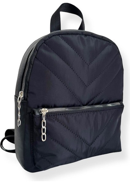 Siyah Renk Kapitoneli Sırt Çantası