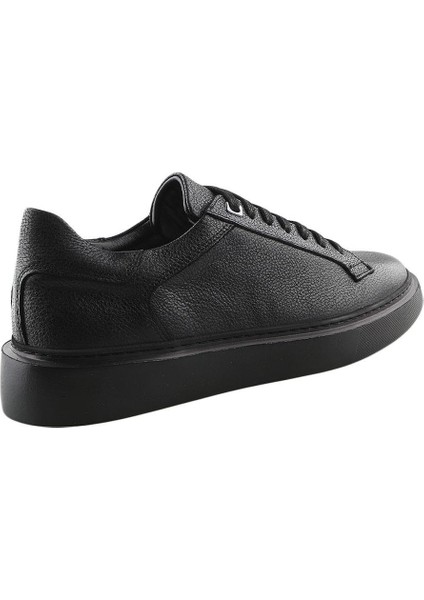 Siyah Deri Bağcıklı Günlük Sneaker Ayakkabı fiyatları
