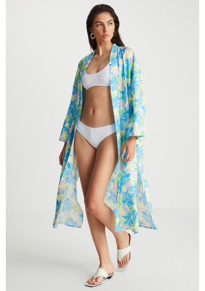 Çiçek Desenli Kimono