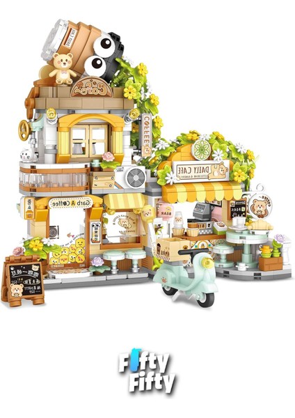 Loz Street Mini Serisi Cafe 1077 Parça Oyuncak Yapım Seti FFLZ-1382