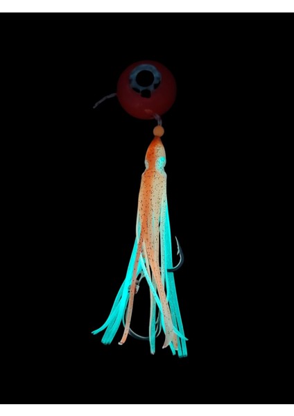 S.F. Melek Gözü Jig 120g Kırmızı Uv - 0/2 No Paslanmaz Iğne - Uv Glow Saçak fiyatları