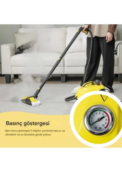 HW618-B Çok Amaçlı Süpürge El Tipi Buharlı Temizleyici Zemin Halı Kanepe, Döşeme, Araba, 1,5 L fırsatları