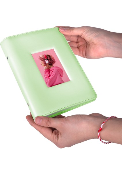 Instax 193 Fotoğraf Kapasiteli Yeşil Polakart Pencereli Fotoğraf Albümü