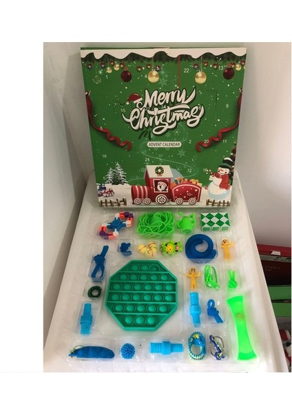 Kırmızı/siyah Stili Sıcak 24 Fidget Oyuncak Çanta Sürpriz Kutu Advent Takvimi Hediye Kutusu - Basit Dimple Çocuklar Yenilik Oyuncak Hediye (Yurt Dışından)
