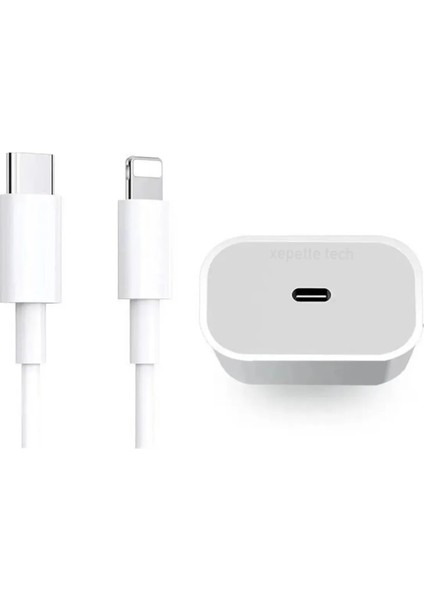 Iphone 20W Tüm Serilerle Uyumlu Hızlı Şarj Aleti Adaptör + Kablo Plus 6 7 8 x 11 12 13 14 Pro Plus Max Leastra